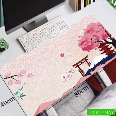 Blossoms Pink Cherry 80x30cm XL Lockedge Large Gaming Mouse Pad Computer Gamer Keyboard Mouse Mat Hyper Beast Desk Mousepad