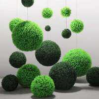 โรงงานประดิษฐ์ Boxwood Topiary Balls พืช UV ตกแต่งสําหรับสวนกลางแจ้งระเบียงสนามหลังบ้านในร่มตกแต่งงานแต่งงาน