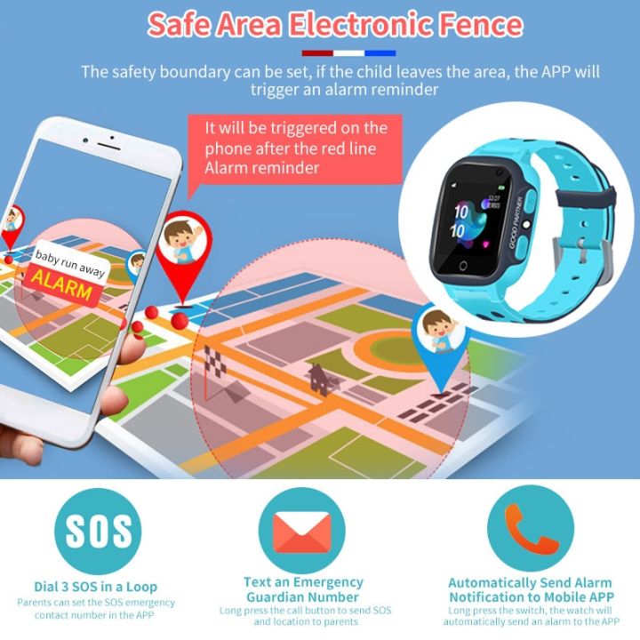 นาฬิกาอัจฉริยะเด็ก-q12กันน้ำที่ตั้ง2g-โทรศัพท์ติดตามเด็กหายซิมการ์ด-jam-tangan-sos-เด็กหาย