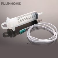 ♕๑ 1pcs 100ml Large Capacity Syringe Reusable Pump Measuring With 1m Tube Feeding Ink