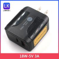 USB 18W 5V 3A ศัพท์ Wall Home Travel Fast Charger Adapter Plug Euusuk หัวชาร์จศัพท์มือถือ