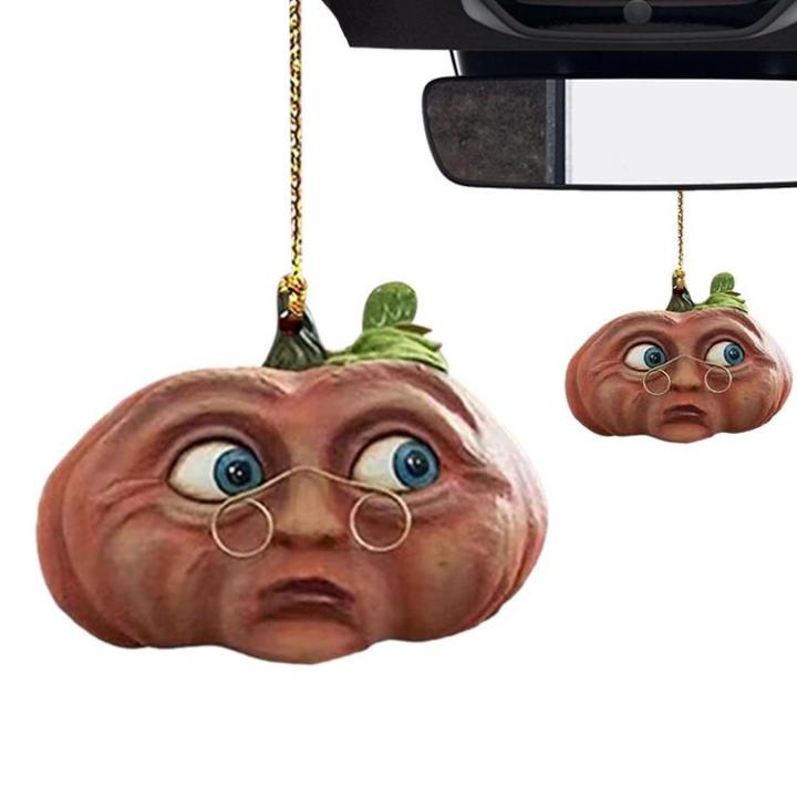 rear-view-mirror-hangable-accessories-acrylic-halloween-pumpkin-face-pendants-decorative-car-ornaments-hangable-for-wall-tree-door-car-rearview-mirror-elegantly