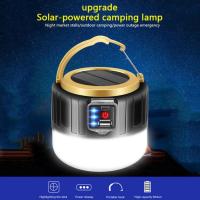 280190W Solar LED Camping Light USB Rechargeable Bulb For Outdoor Tent Lamp Portable Lanterns Emergency Lights For BBQ Hiking