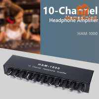 10ช่องเสียงจำหน่าย1อินพุต10เอาท์พุท DC12-24V เสียง Preamplifier AUX 3.5มิลลิเมตรหูฟังสเตอริโอแอมป์สำหรับสตูดิโอบันทึก