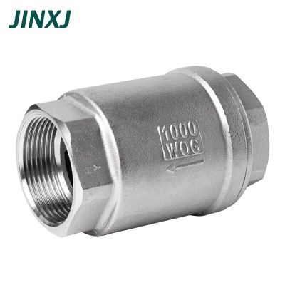 304 Stainless Steel Vertical Check Valve H12 Water Pump 1/4 3/8 1/2 1 Inch Water Pipe One-way Valve DN8 10 15 20 32 50 65 Clamps