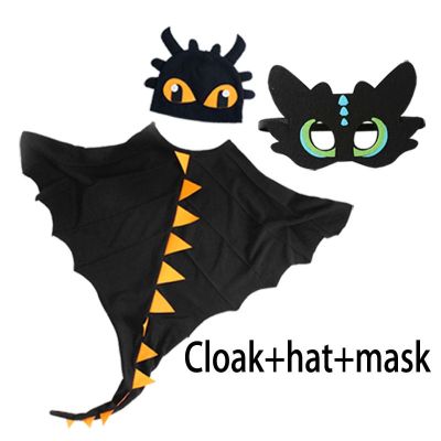 Children Dinosaur Costume Cloak How to Train Your Dragon toothless Cloak Hat Halloween Christmas Cosplay Party