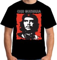 เสื้อยืดผู้ชาย Guevara Revolutionist คอกลมแขนลำลองขาสั้นพิมพ์ลายแฟชั่นผ้าฝ้าย100%