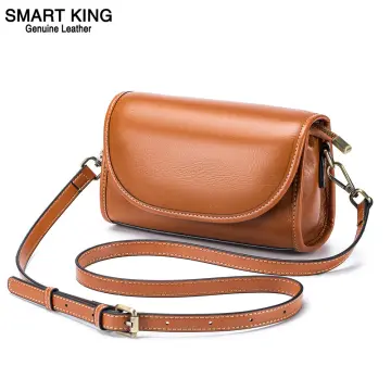 Smart King Casual For Women Sling Shoulder Bag New Genuine Cow Leather  Crossbody Multifunction Simple Phone Bag Small Girl Handbag