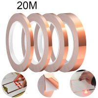 【CW】 20 Meters Side Conductive Foil Tape Strip Adhesive  Shielding Resist 2mm 3mm 4mm 5mm 6mm 8mm 10mm