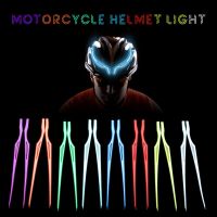 ❁ 2Pcs Motorcycle Helmet Light Strip LED EL Cold Light Night Riding Signal Luminous Modified Sticker Waterproof