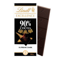 Lindt Excellence  ลินด์ เอ็กซ์เซลเลนซ์ ดาร์ค ช็อคโกแลต Dark Cocoa Chocolate100 กรัม 90% Lindt Excellence