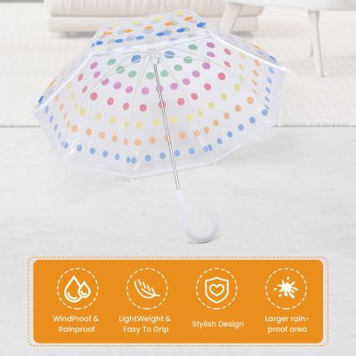 Kids Clear Bubble Umbrella Mens and Womens Childrens Umbrellas Transparent Long Handle Fashion Umbrella