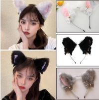 【YF】 Beautiful Masquerade Cat Ears Cosplay Halloween Party Costume Bow Tie Bell Headwear Headband Hair Accessories Ear