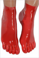 Free Shipping ! Uni latex fetish sock rubber 5 toes socks short sock Skin toes size S,M,L