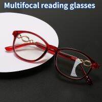 Anti-blue light womens presbyopic glasses multi-focal smart zoom lens reading and playing mobile phone reading glasses 100° 150° 200° 250° 300° 350°