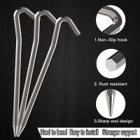 Tent Pegs 32 PCS 18cm Metal Heavy Duty Tent Hooks Aluminum Alloy Rust Free Camping Tent Ground Pegs