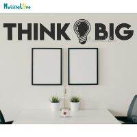 (สติ๊กเกอร์และรูปลอกติดผนัง) Think Big Bisnis Kantor Kutipan Decal Surat Tanda Kerja Sama Tim Dekorasi Dapat Dilepas Vinil Stiker Dinding จิตรกรรมฝาผนัง BD825 Wal