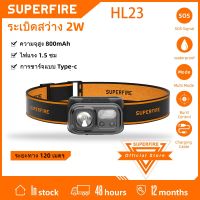 SUPERFIRE ไฟหน้า HL23 กลางแจ้งชาร์จไฟได้สามารถกันน้ำได้ปรับน้ำหนักเบาสำหรับการตั้งแคมป์เดินป่ากีฬากลางแจ้งทำงานกลางแจ้ง