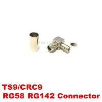 10pcs RF Coax Right Angle TS9/CRC9 Male for RG58 RG142 Cable Connector Adapter Plug