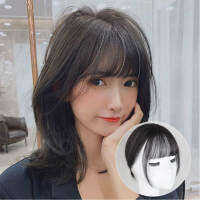 Women Natural Synthetic Full Cover With Toupee Hair Extensions 3D Air Bangs Top Hair Bangs Hairpiece Fake Bangs