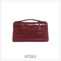 Small Clutch Crocodile Ruby Red by Xotique