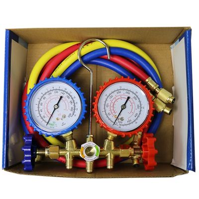 【hot】 Refrigerant Manifold Gauge Air Condition Refrigeration Set Conditioning Tools for R12 R22 R502 R134A R404A R410A