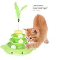 ของเล่นติดตามแมว ของเล่น Cat Ball Tower ทนต่อการขีดข่วน 3 ระดับ Interactive ปลอดภัยสำหรับการออกกำลังกาย