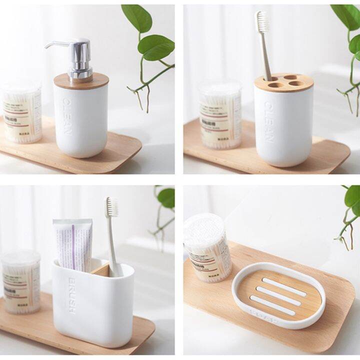 5pcs-bamboo-bathroom-set-toilet-brush-holder-toothbrush-glass-cup-soap-dispenser-soap-dish-bathroom-accessories