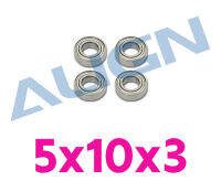 ลูกปืน 4ลูก ขนาด 5x10x3 Bearing(MR105) HB70R004XX ใช้กับฮอ TN70/TB70 ใส่ตรงกิ๊บหาง อะไหล่เฮลิคอปเตอร์ Align Trex Rc