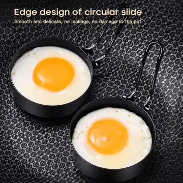 5Pcs Egg Rings for Frying Eggs - Pancake Mold Valentines Breakfast  Accessories Heart Ring Star Shaped Molds Mickey Mouse Mold Round Egg Mold 