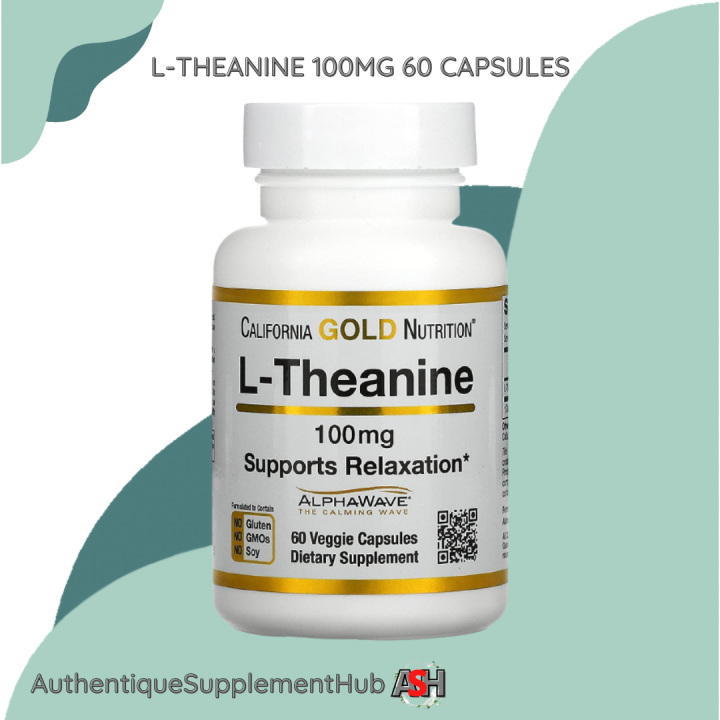 California Gold Nutrition, L-Theanine, 100 mg, 60 Veggie Capsules ...