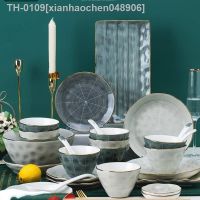 ✤✈ xianhaochen048906 Conjunto De Pratos Cerâmica Cor Underglaze Doméstico Chinês Louça Leve Pauzinhos