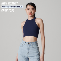 Ultra-Stretch Crop-Top (เสื้อครอปผ้ายืด) - NAVY (READY-TO-SHIP)