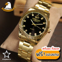 AMERICA EAGLE นาฬิกาข้อมือสุภาพบุรุษ สายสแตนเลส รุ่น SW001G – GOLD/BLACK