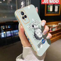 JIUMOO เคสสำหรับ Vivo V21e Y73 2021เคสลวดลายตัวถังท้องฟ้าใหม่พื้นผิวขอบสี่เหลี่ยมชุบซิลิก้าเจลกันกระแทกเคสมือถือฝาครอบป้องกันเลนส์กล้องถ่ายรูป