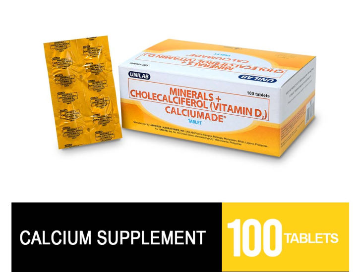 CALCIUMADE Calcium + Vitamin D + Minerals 100 Tablets | Lazada PH