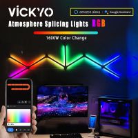 VICKYO Smart Quantum Light LED TUYA APP RGB Ambient Night Light Neon Signs For Room Wall Lights For Bedroom Game Room Decoration Night Lights