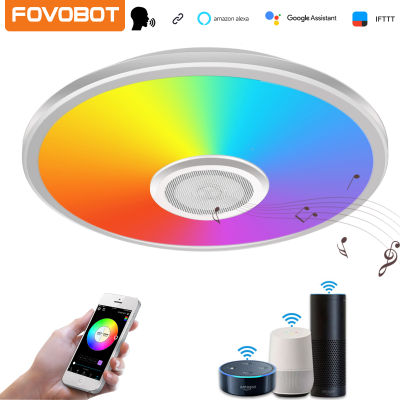 FOVOBOT WiFi Modern Smart Ceiling Light APP Bluetooth Music Home Lights RGB LED Bedroom Ceiling Lamp With Remote Control