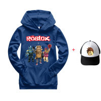 Ro Bloxs เสื้อฮู้ดเด็กแขนยาวผู้ชาย,เสื้อคลุมออกกำลังกายลายน่ารัก2-16ปีมีกระเป๋าเด็กหญิงเด็กชายเสื้อผ้าเด็กผ้าฝ้าย65% + 0000ใยโพลีเอสเตอร์35%