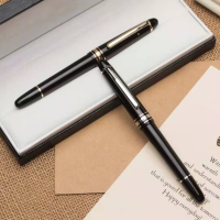 MB Monte Meisterstuck 145เรซิ่นสีดำลูกกลิ้งปากกาลูกลื่น Blance น้ำพุปากกาสำหรับการเขียนสำนักงานของขวัญปากกาหมึก