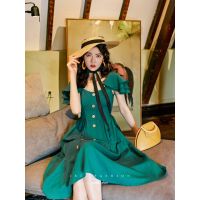 &amp;lt;พร้อมส่ง&amp;gt;「สินค้าลิขสิทธิ์แท้」Iris Boutique IVD005 Peacock Malachite Green dress