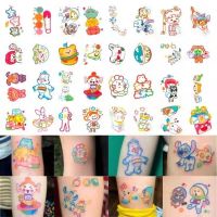 30pc/Lot Cartoon Small Tattoo Stickers Set Female Children Waterproof Cute Bear Rabbit Art Fake Tattoo Arm Clavicle Tattoo Tool