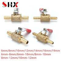 6mm-19mm Pneumatic Connector handle Hose Reducer Barb Inline Brass Water Oil Air Gas Fuel Line Shutoff Ball Valve Pipe Fittings