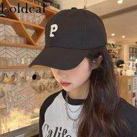 Loldeal หมวกเบสบอล Unisex Soft Top Sports Letter Patch Visor