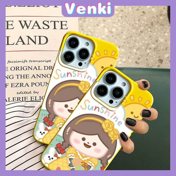 venki-เคสไอโฟน11-เคส-iphone-soft-tpu-เคสลูกอมสีเหลืองมันวาวน่ารัก-sunshine-girl-ป้องกันกล้องกันกระแทกสำหรับ-iphone-14-13-12-11-pro-max-7-8-plus-x-xr