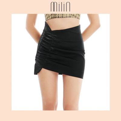 [MILIN] Asymmetrical ruched mini skirt กระโปรงสั้นแต่งรูดแบบอสมมาตรตกแต่งรูดด้านหน้า / Remain Skirt
