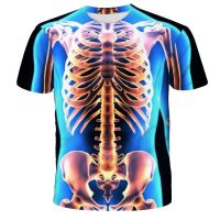 2023 In stock   Creative Unique Internal Visceral Pattern 3D Printed Short Sleeve Boys Trendy Round Neck T-Shirt，Contact the seller to personalize the name and logo