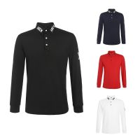 Golf clothing mens long-sleeved T-shirt sports slim trend fashion golf breathable POLO shirt PING1 Mizuno G4 XXIO Malbon TaylorMade1 Odyssey Scotty Cameron1☁◇☢