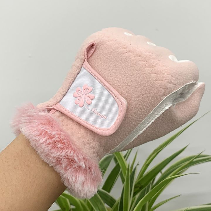 ttygj-cold-proof-women-39-s-autumn-and-winter-warm-gloves-wrist-guard-anti-slip-fleece-golf-gloves-left-and-right-hands-1-pair