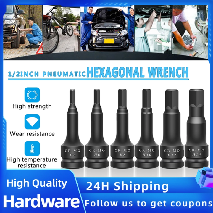 1/2 inch Impact Hex Socket Bit Hexagonal Wrench Socket Bit Wrenches